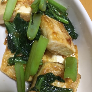 豆腐と小松菜のオイスター炒め